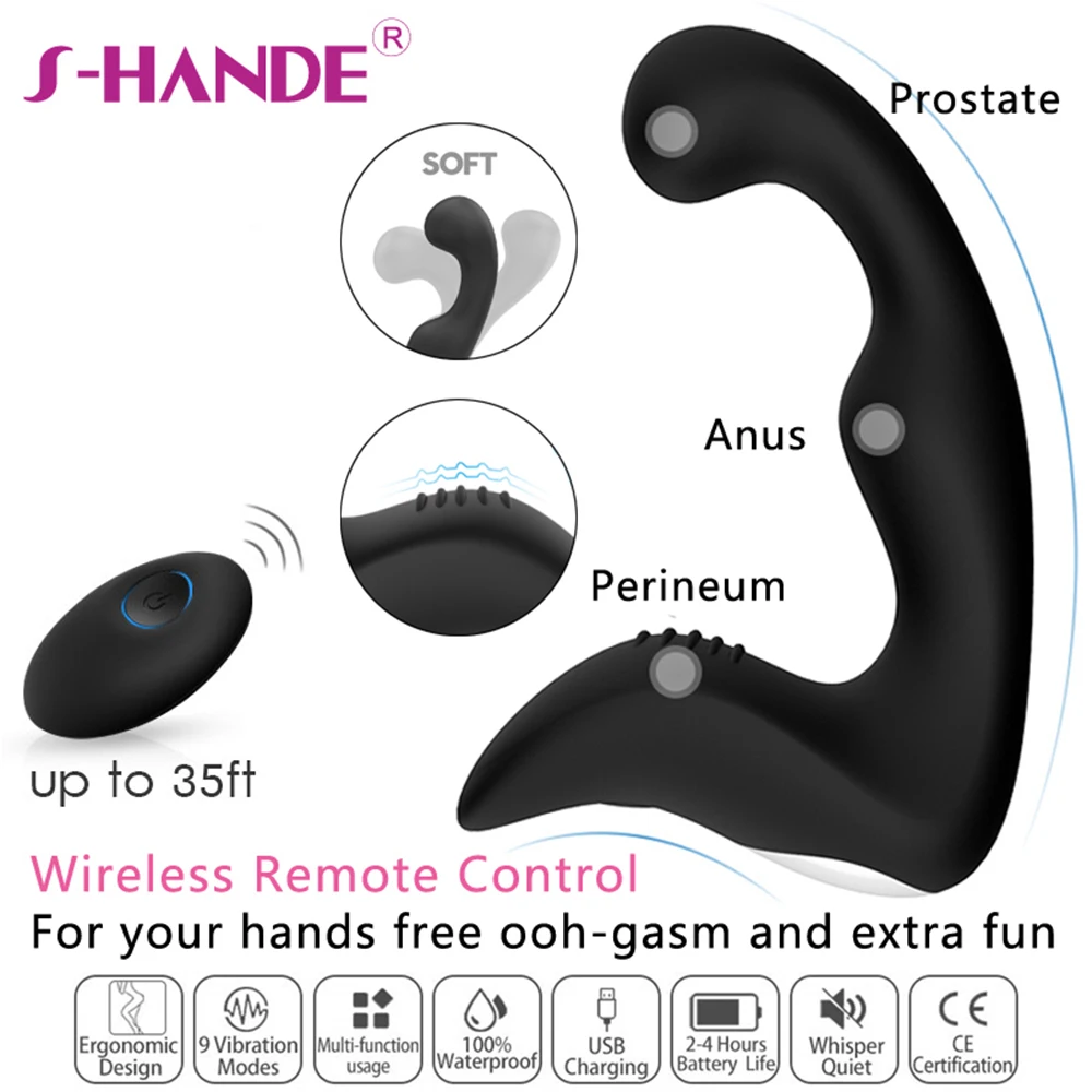 SHANDE Вибратор массажер простаты для мужчин вибрирующий мощный мужской Анальная