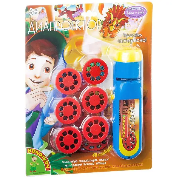 Projector-flashlight 6 discs with slides CRD 23x15x4 cm. Bb2045 | Игрушки и хобби