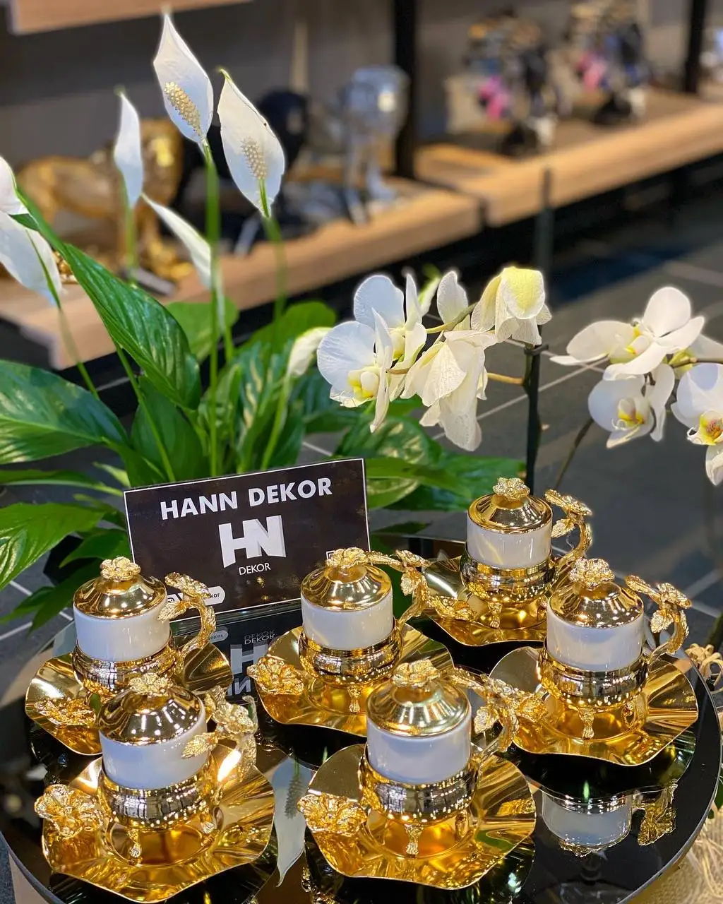 Набор кофейных чашек С Рисунком бабочки 6li | Дом и сад