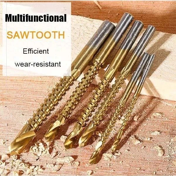 

6pcs/set Multifunctional Drill Bits High Speed Steel Thread Spiral Screw Metric Composite Tap Twist drill bit set
