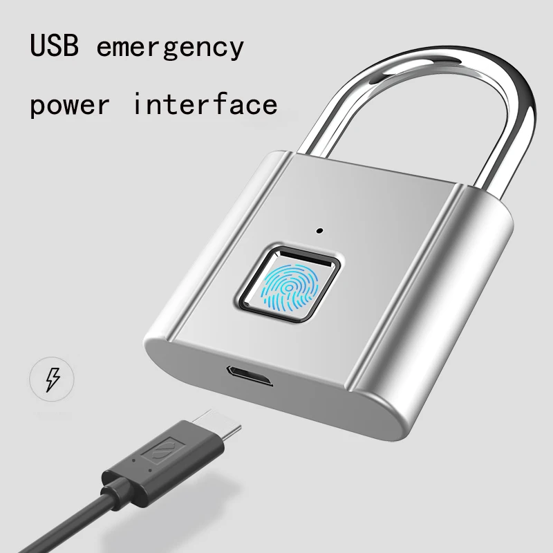 Умный дверной замок без ключа USB-зарядка со сканером отпечатков пальцев