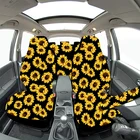 Чехол для автомобильного сиденья, из эластичного полиэстера, с принтом подсолнуха, подходит для большинства грузовиков, внедорожников