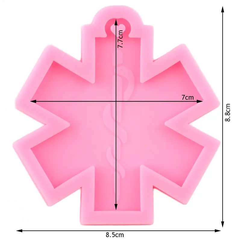 Блестящая аптечка жизни звезда медицинский логотип плесень силиконовые формы DIY