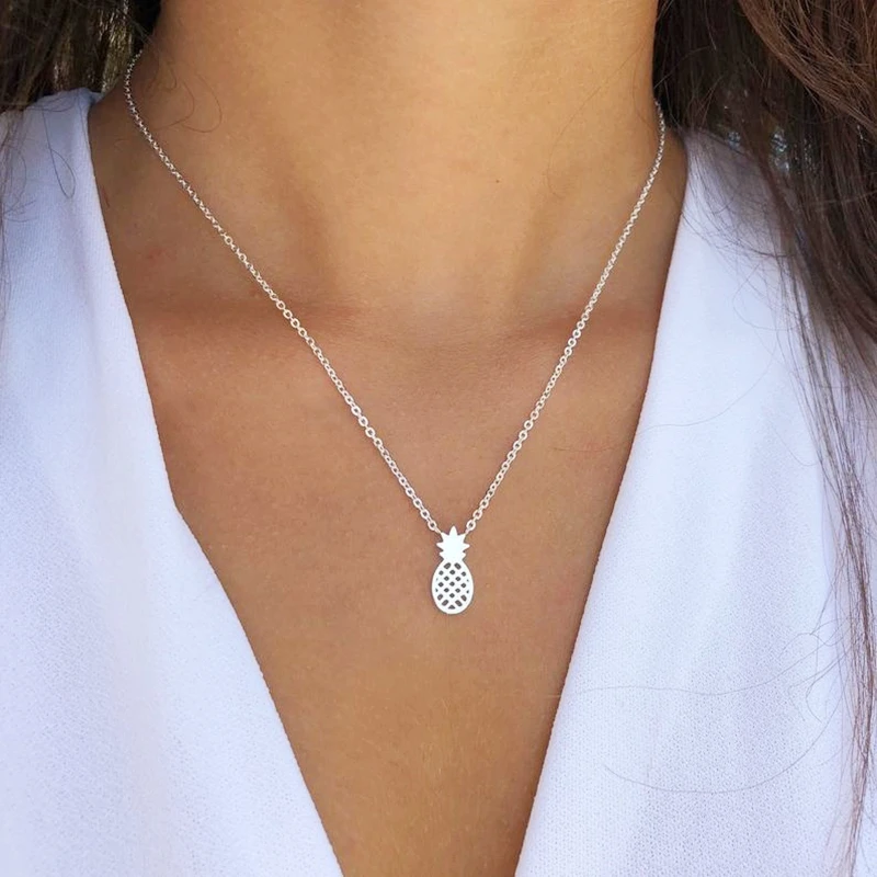 Великолепная сказка Мода ананас Ожерелья для мужчин кулон Нержавеющая сталь Bijoux