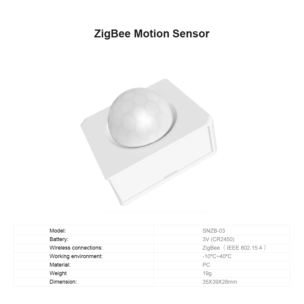 Датчик движения SONOFF SNZB 03 Zigbee датчик человеческого тела с поддержкой моста ZBBridge