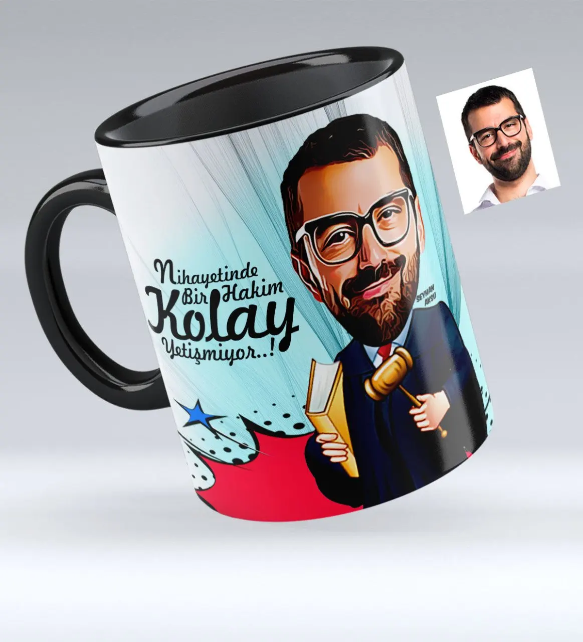

Персонализированные Mr преобладающая карикатура черной кружки чашки-1