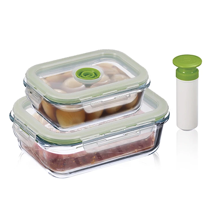 2 шт. стеклянная вакуумная свежая коробка кухонные контейнеры для хранения
