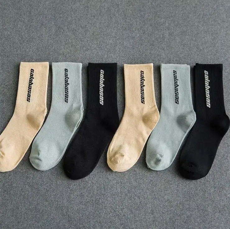 Модные восстановленные древние пути одноцветные хлопковые носки спортивные