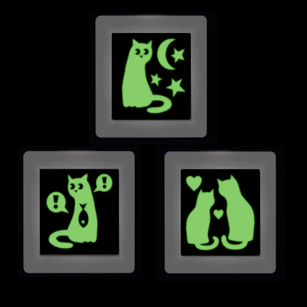 Набор светящихся наклеек на выключатели (5 штук)|Офисный скотч| |