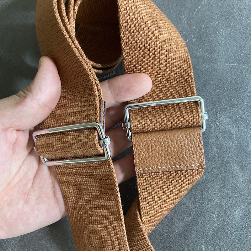 Custom  Leather Diagonal One-Shoulder Adjustable Bag Strap DIY Ladies Shoulder Strap Luxury Short Handle Strap Bag Accessories