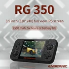 Винтажная Классическая игровая консоль Anbernic RG350, 3,5 дюйма, IPS экран, 64 бита, 2500 встроенных игр, видеоигра в подарок