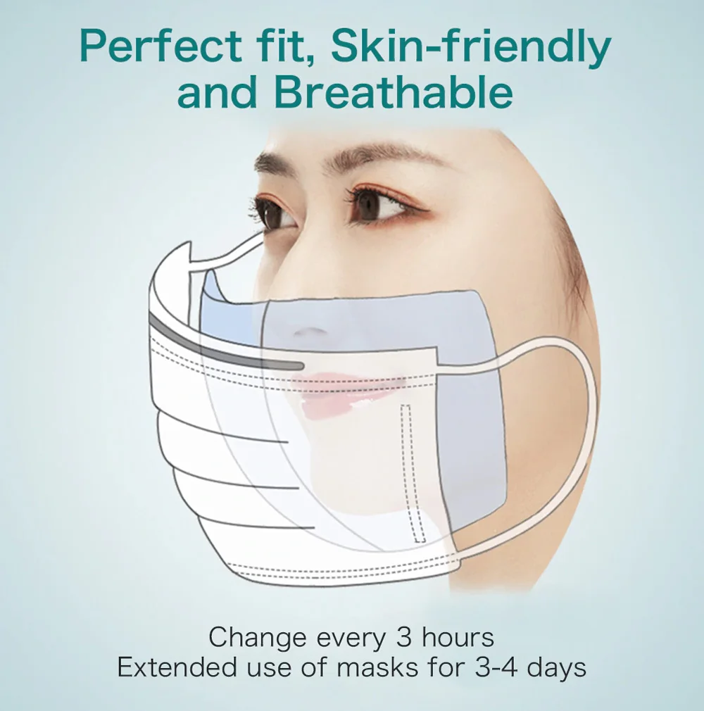 100 шт. 3 слоя одноразовые маски прокладка безопасная защита от пыли дышащая маска