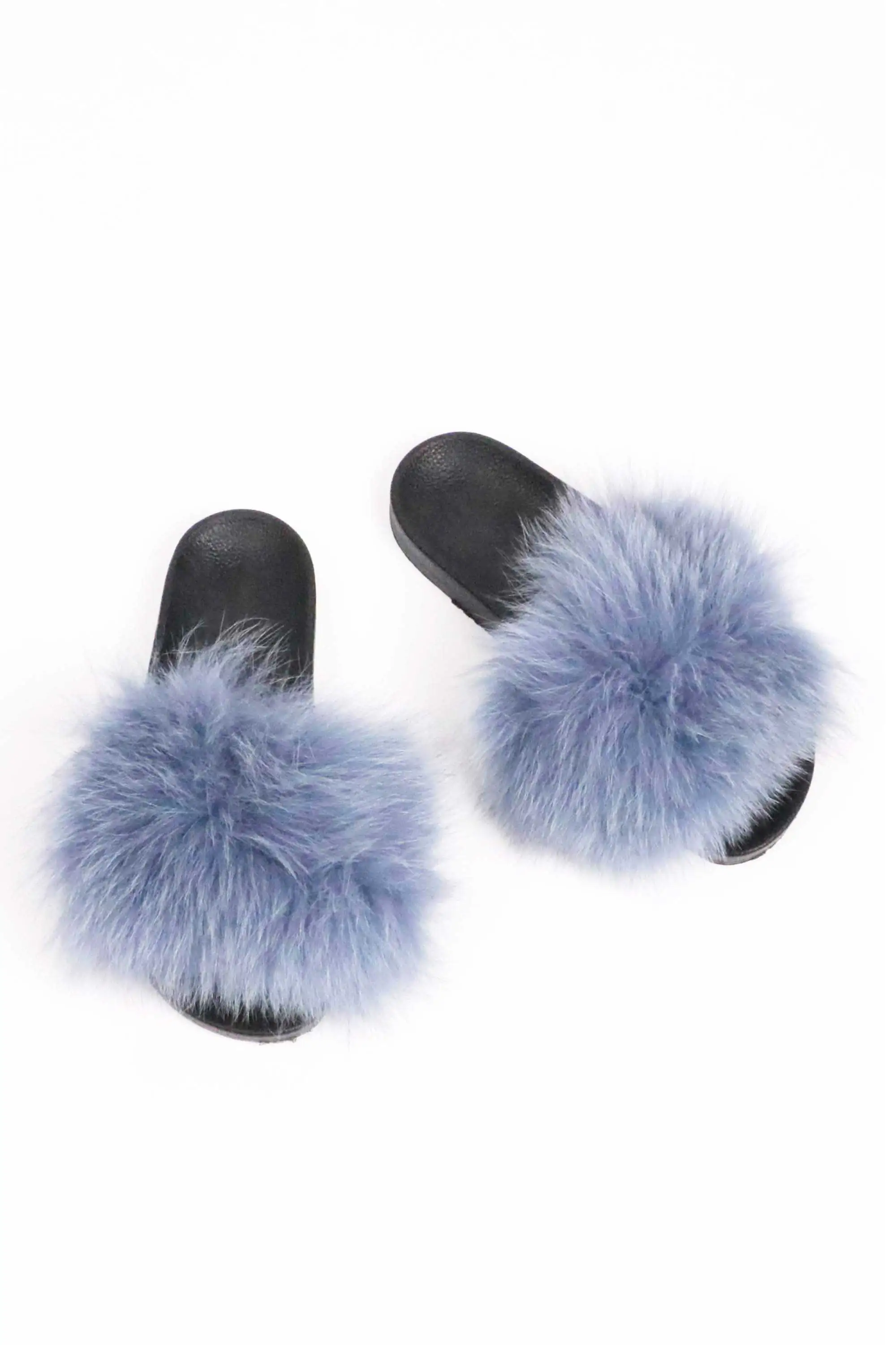 

Fur Slippers Women Real Fox Fur Slides Home Furry Flat Sandals Female Cute Fluffy House Shoes Woman Brand Luxury 2021