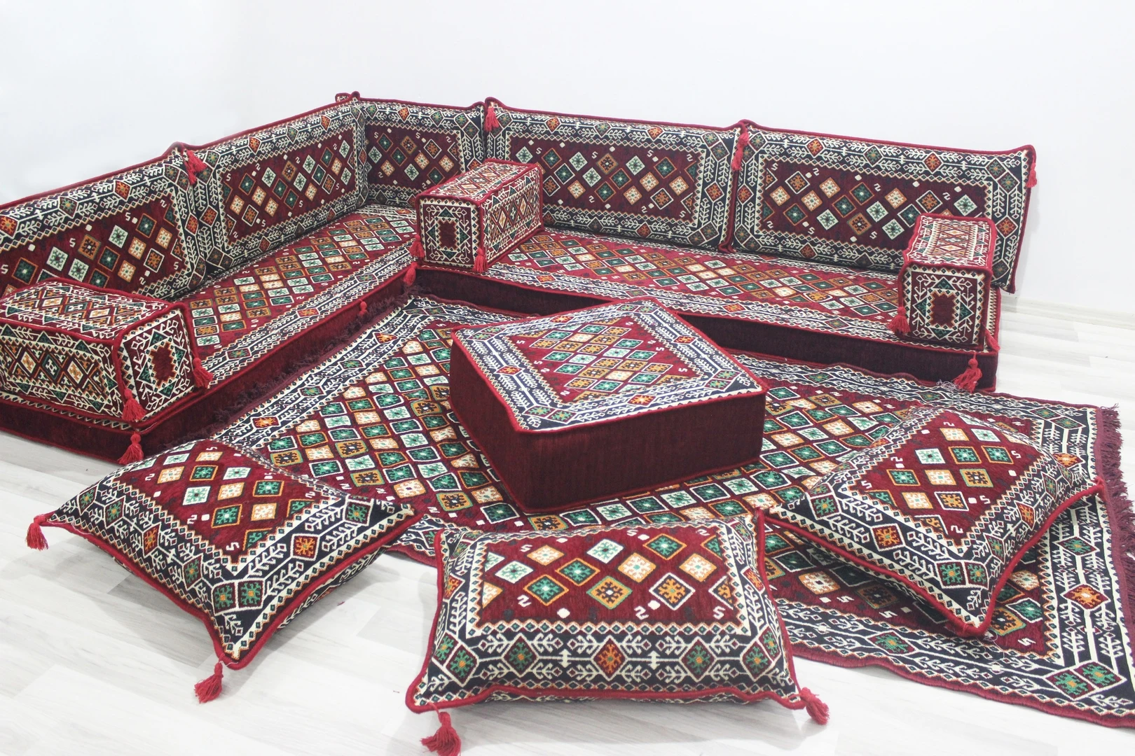 

Theatre Sofa Set, Arabic Sofa Set, Floor Pillows, Arabic Seating Floor Sofa, Ethnic Sofa Set, Arabic Jalsa, Pallet Cushion