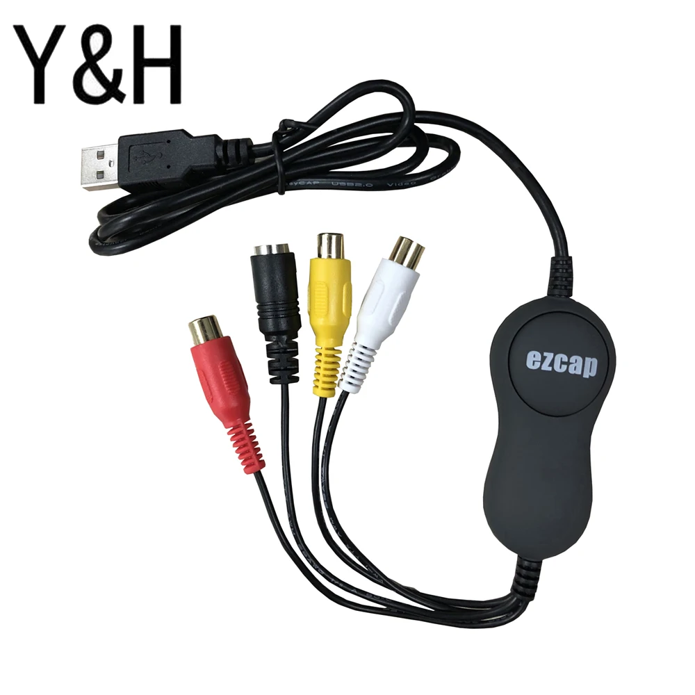 Y& H USB2.0 аудио-видео Захват, преобразование аналогового видео из VHS, Hi8, все видеокамеры, dvd-плеер, спутниковое телевидение и т. д. ezcap172