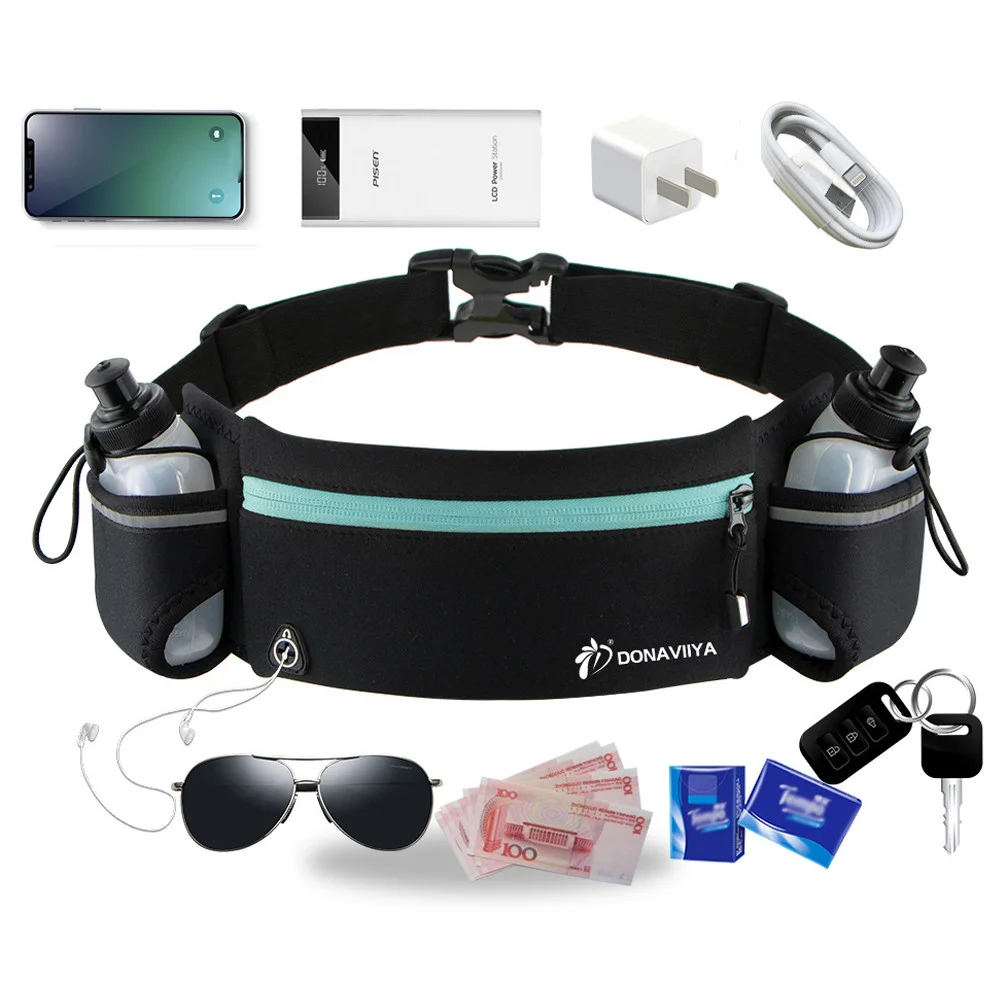 

Sport Belt Waist Bag Gym Men Women Marathon Trail Running Outdoor Riding Fitness With Water Bottle Waterproof Phone Bag