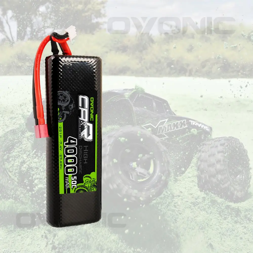 Литий полимерный аккумулятор OVONIC 4000 мАч 7 4 В 2S 50C Hardcase 8 # с разъемом Deans для HPI