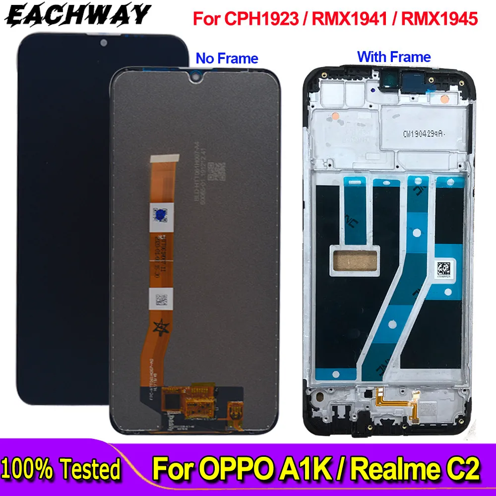 

6.1 inch LCD For OPPO Realme C2 LCD Display Touch Panel Screen Digiziter Sensor Assembly For OPPO RMX1941 A1K LCD Replacement