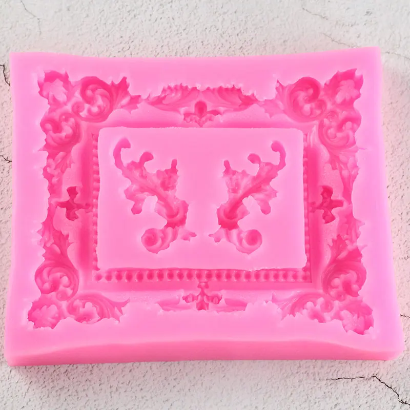 

Photo Frame Silicone Mold Cake Border Fondant Molds Sugarcraft Cake Decorating Tools Chocolate Gumpaste Moulds Candy Clay Mould