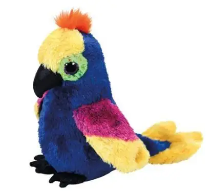Parrot Ty Beanie плюшевые куклы животных Единорог Сова Жираф мягкие игрушки пингвин летучая мышь кошка Boos собака 15 см - Цвет: Parrot