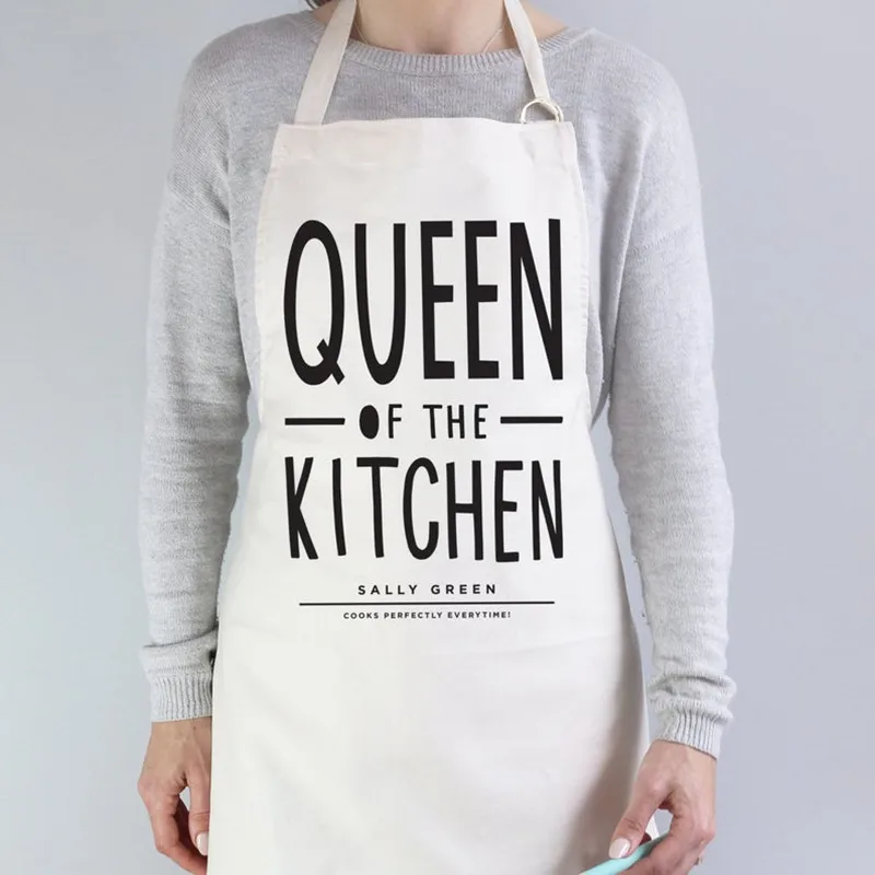 

Фартук на заказ с адресом и именем, персонализированный Кухонный Фартук Queen of The Kitchen, забавный подарок на день матери, подарок для гриллеров, ...
