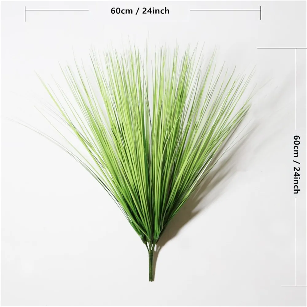 

60cm Artificial Leaves Simulation Onion Grass Silk Flower Decoration Leaf Arranging Lawn Engineering Simulation Plants