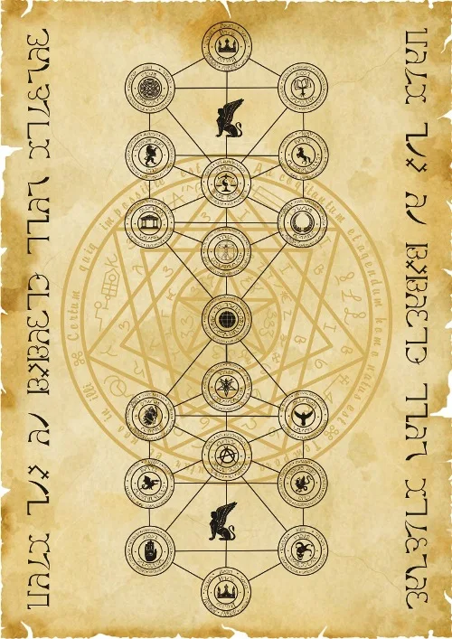 Дерево с эффектом движения Sephiroth Kabbalah Full Enoch традиционный|Церковные сувениры| |