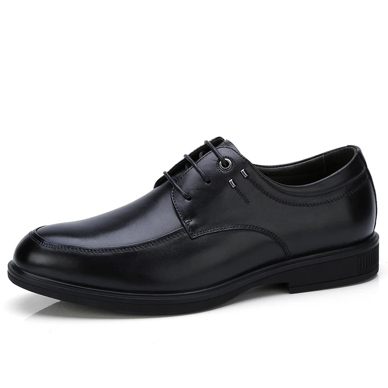 A732043940Black CAMEL/Мужская обувь; сезон осень-зима; туфли дерби из натуральной кожи в деловом стиле; Мужская качественная удобная обувь из воловьей кожи - Цвет: A732043940Black