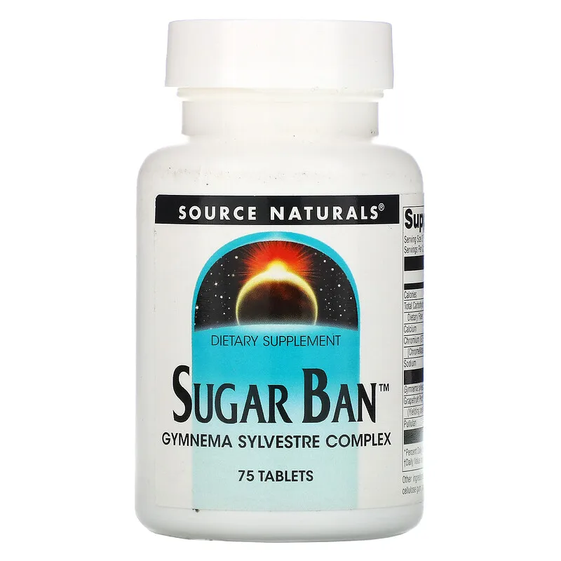 Source Naturals комплекс сахара гимнамы сильвестры 75 таблеток пуллулан хром грейпфрут
