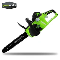 Gasoline power new Greenworks 40v 40Ah Cordless Chain Saw Brushless  20312 Chainsaw with 40ah battery and charger