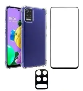 

LG K62 9D Glass Film Kit + Case Cover Air Bag + 3D Camera Film