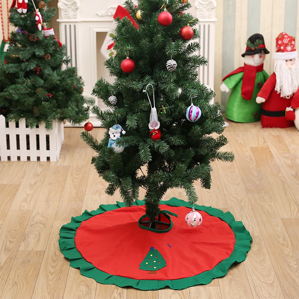 90cm Natal Navidad юбка для рождественской елки ковер Новогоднее украшение для дома круглые юбки для рождественской елки вечерние украшения - Цвет: 90cm