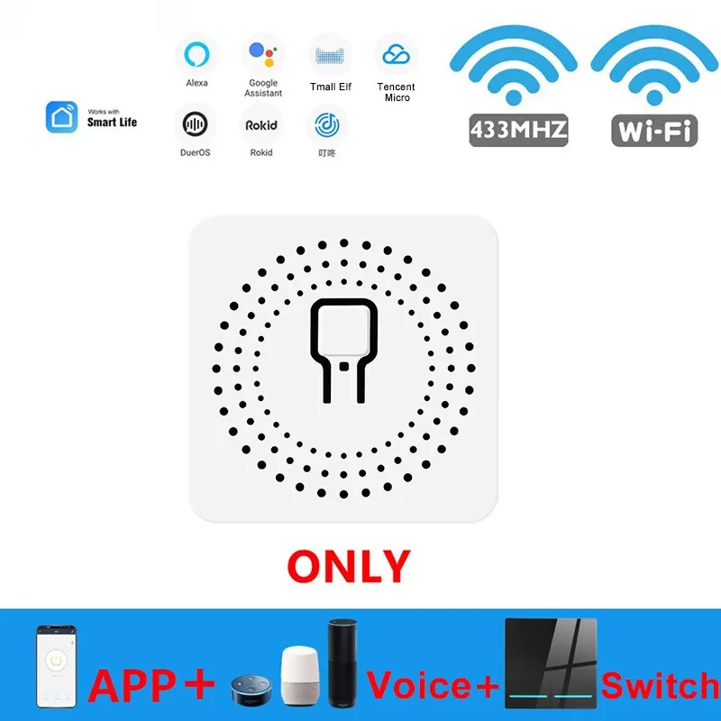 

Mini Smart Wifi Diy Switch Ondersteunt 2 Way Control Smart Home Automation Module werkt Met Alexa Google Thuis Slimme Leven App
