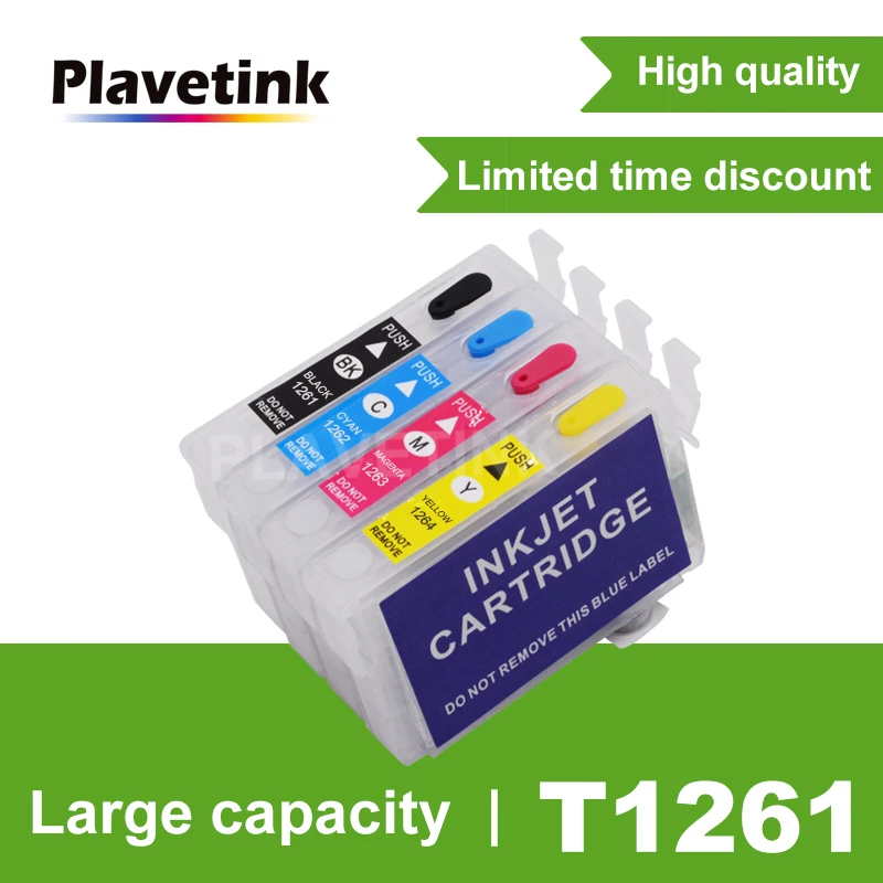 

Чернильный картридж Plavetink T1261 -4 для принтера Epson Stylus NX330 NX430 анализатор 520 60 435 545 630 633 635 645 840 845