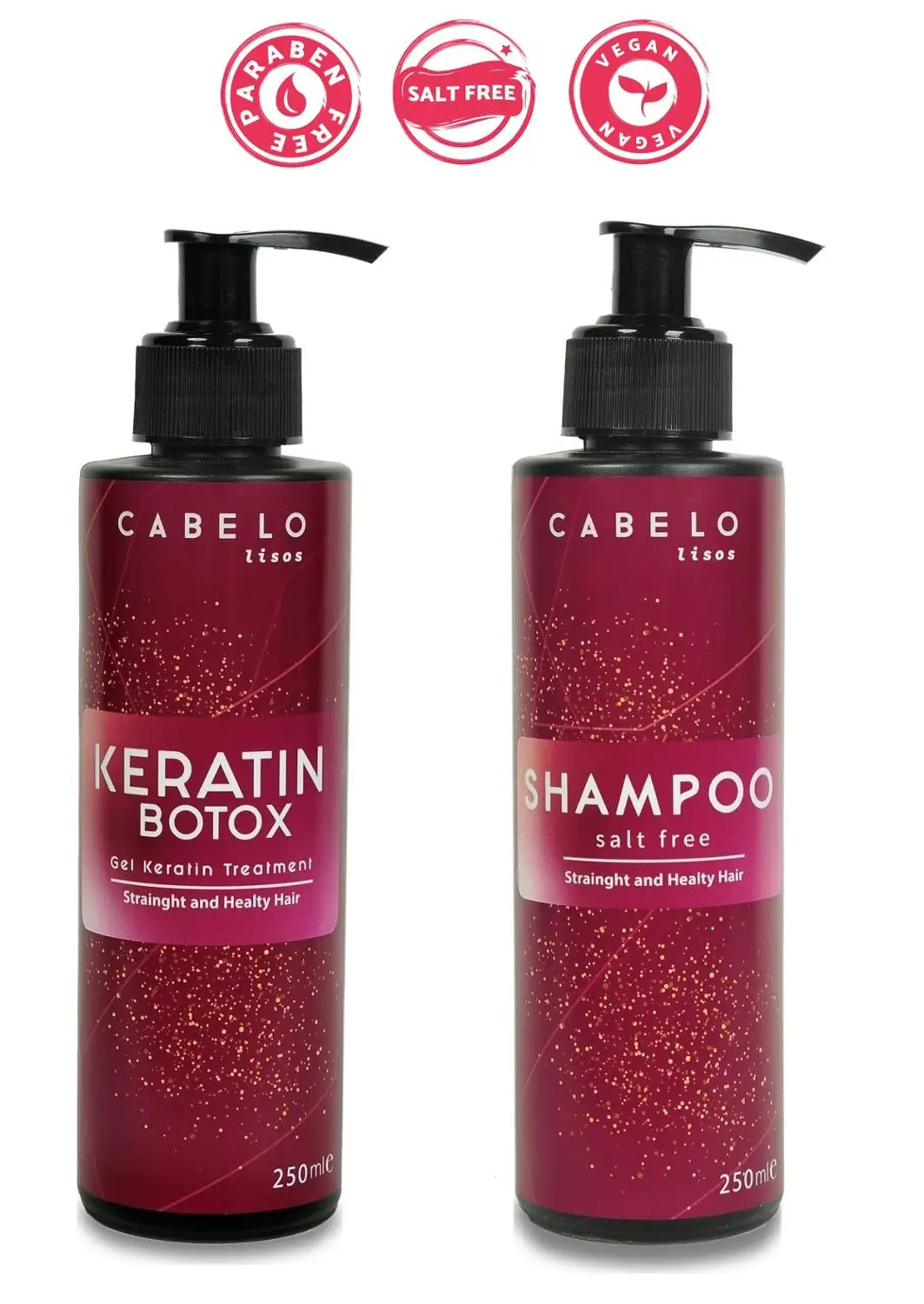 

Cabelo Lisos Jel Kerati̇n 250 ml Set (Profesyonel Brezi̇lya Fönü)