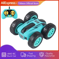 mini rc car 2 4 ghz drift stunt car remote control rock crawler double sided bounce roll 360 degree flip car toys for boys