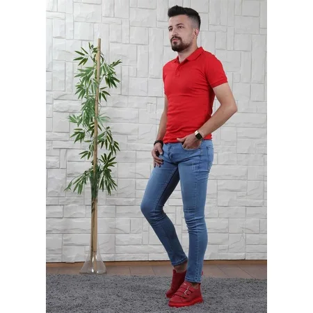 

MEN 'S POLO COLLAR PKE TSHIRT RED 452995083