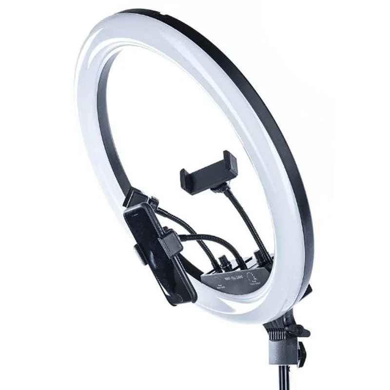 Кольцевая LED лампа RL 18 46см RGB цветная 21 54см 14 36см штатив три держателя смартфона