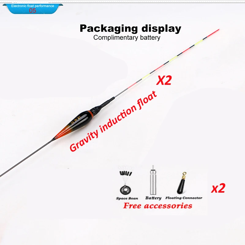 2Pcs/Lot JiuYu Fishing Float Smart Electronic Gravity Sensor Led Tackle 2020 Winter Buoy Accessories Lightstick Carp Selling | Спорт и