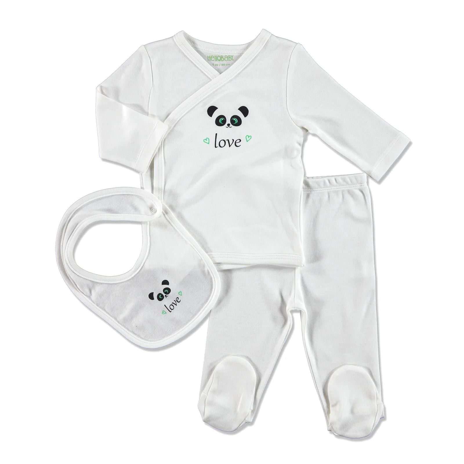 Ebebek HelloBaby Bambu органический комплект из 3 предметов |
