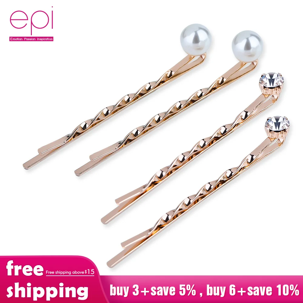 4 шт./компл. жемчужные металлическая Для женщин заколка для волос аксессуары