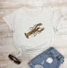 Женская футболка из чистого хлопка, с леопардовым принтом, с хипстерским рисунком