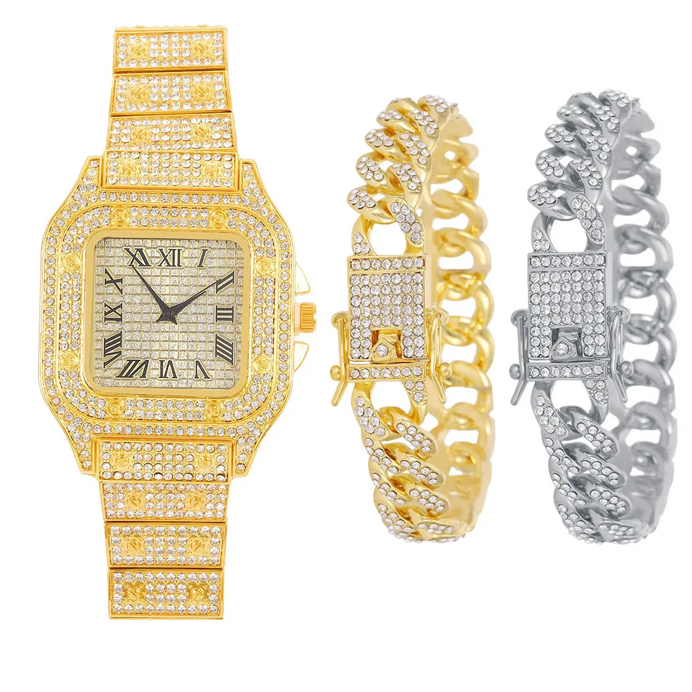 

Fashion Women Men Watch Full Diamond Watch Unisex Top Luxury Brand Ladies Casual Women Bracelet Crystal Watches Relogio Feminino