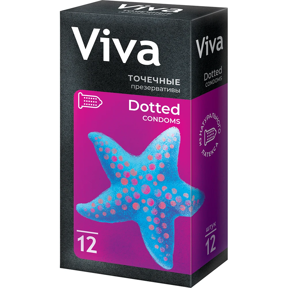 Condoms VIVA Point 12 pcs. condoms sschtvschy ghtpthdfnbds Viva Mshmf contraception male 18+ reliable condom a point with pimples rings contoured |