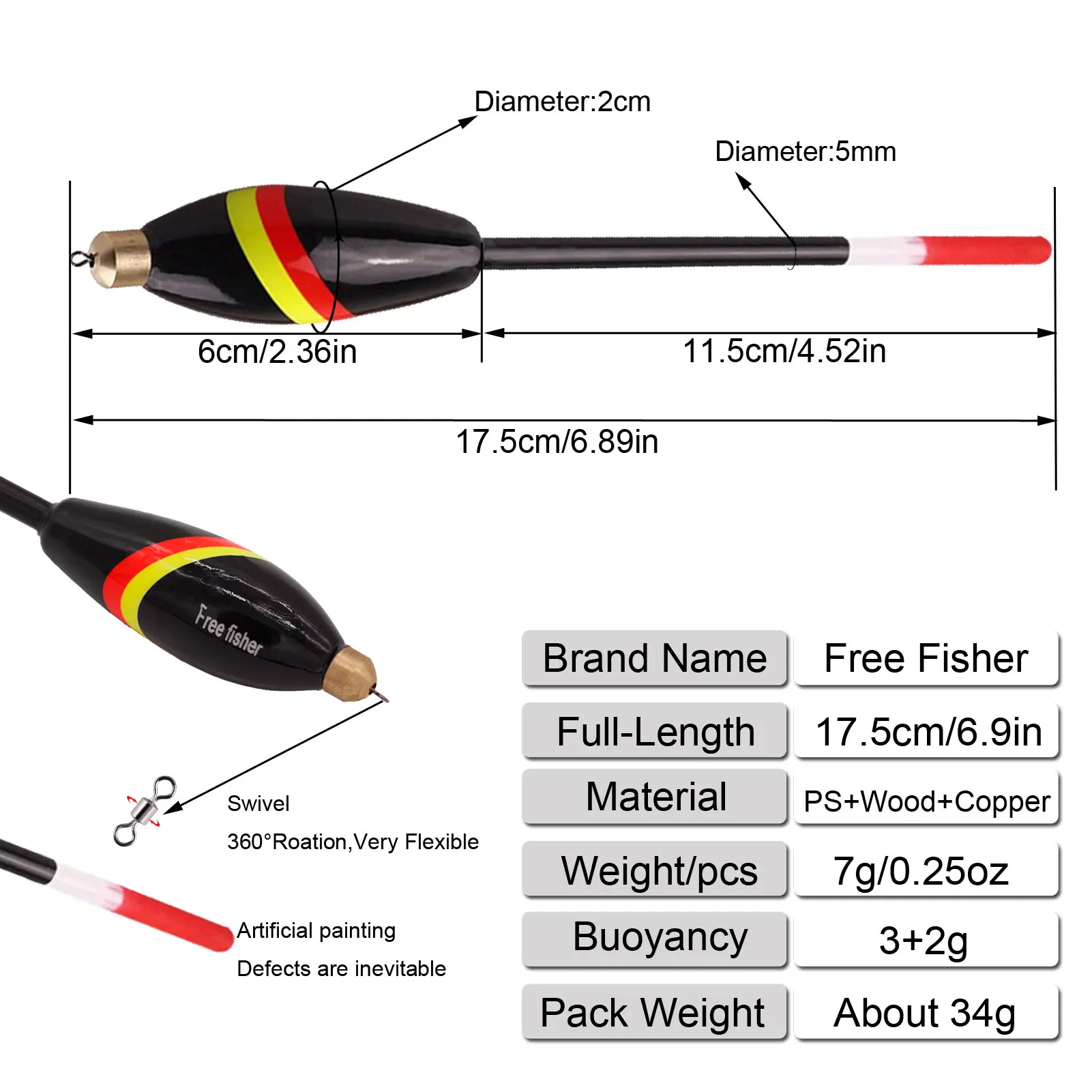 FreeFisher 5 шт./лот черная баргузинская ель дерево Рыболовные Поплавки пробковые