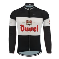 2022 retro duvel mens spring and autumn long sleeve cycling jersey bike top no fleece