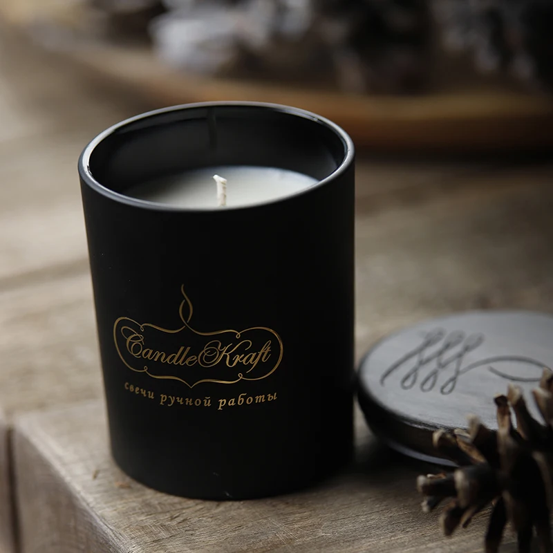 Свеча ароматическая Cedarwood Amber Gentle Aroma black by CandleKraft &quotЯнтарный Кедр&quot|Свечи| |