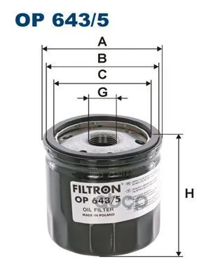 Filter oil Filtron Dacia Dokker Lodgy Logan II Sandero Mercedes a (W176) B (w246) Citan (w415) Renault Captur … |
