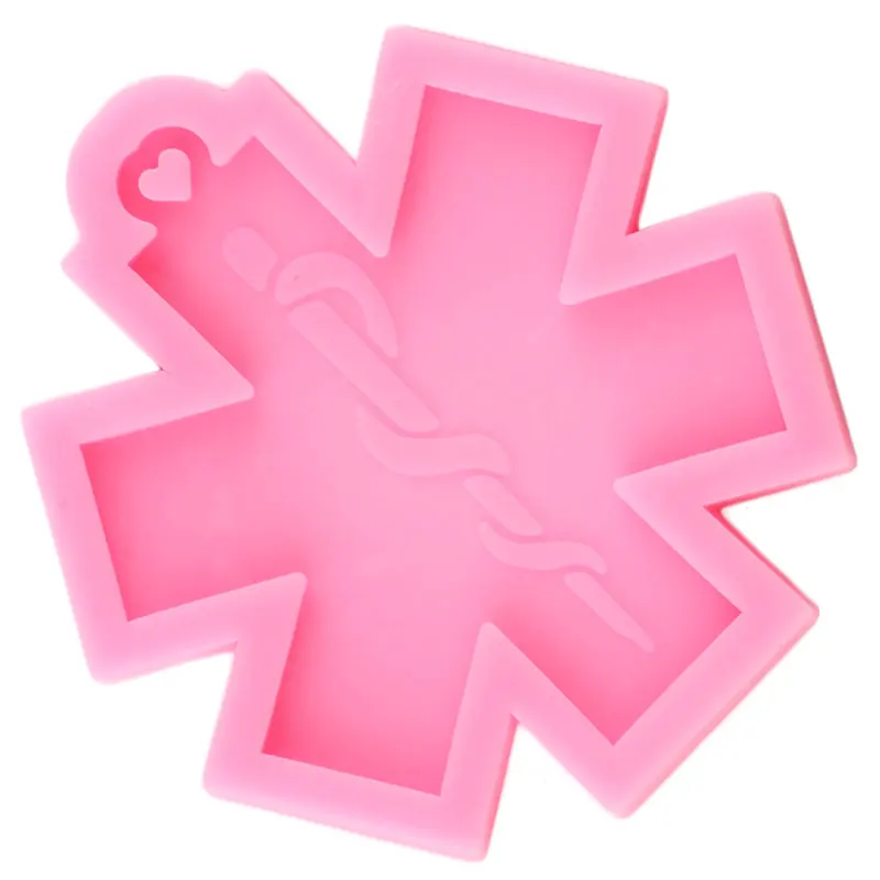 Блестящая аптечка жизни звезда медицинский логотип плесень силиконовые формы DIY