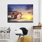 Драконий жемчуг Goku Kame House Украшение на стену, живопись маслом, пейзаж, постер, холст, живопись, гостиная спальня, украшение